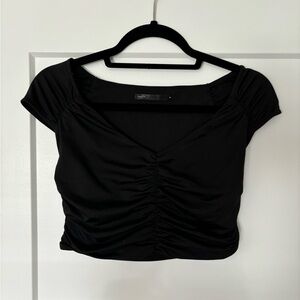 Cap Sleeve Black Top